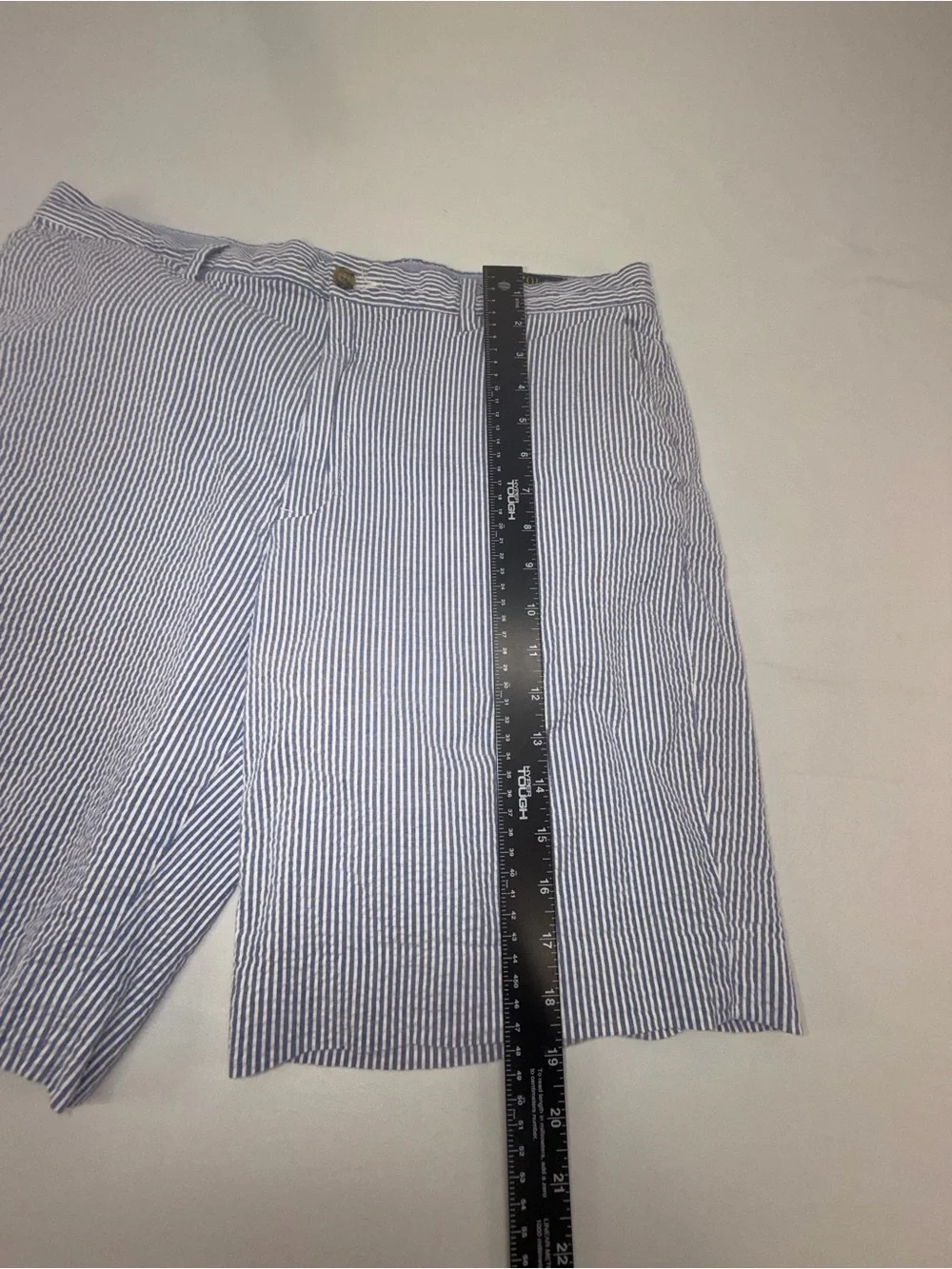 Polo Ralph Lauren Men’s Seersucker blue white shorts stretch classic fit 34